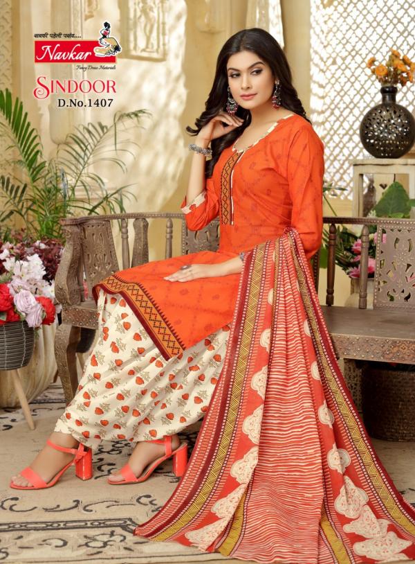 Navkar Sindoor Vol-14 Cotton Print Exclusive Look Readymade Suit